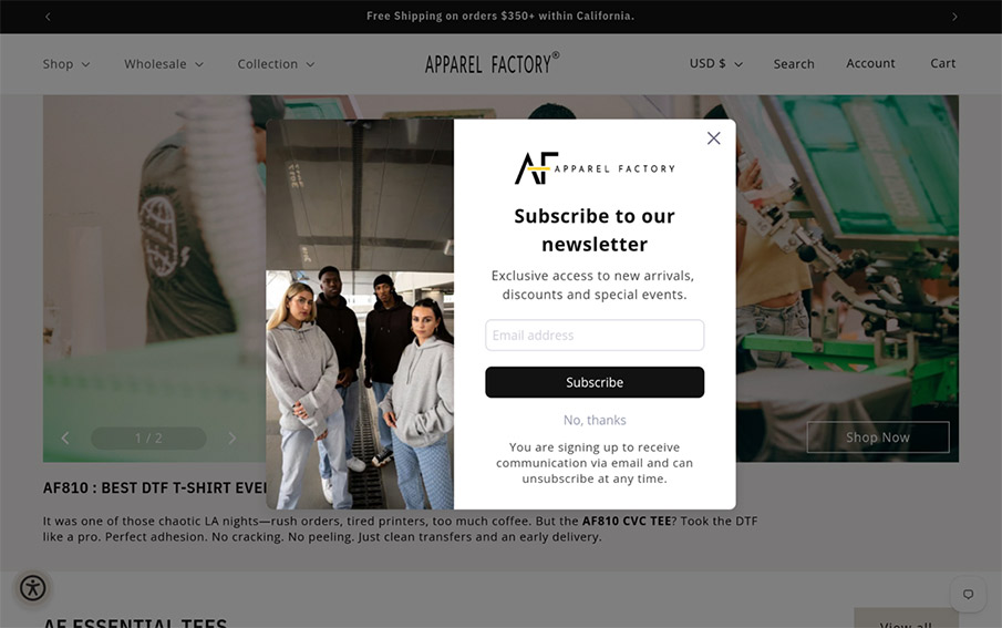 US apparel factories