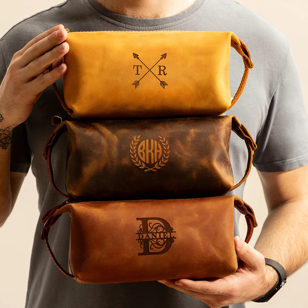 Men's Leather Toiletry Bag